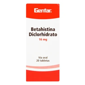 BETAHISTINA 16 MG 20 TABLETAS GF
