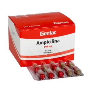 AMPICILINA 500 MG 100 CAPSULAS GF
