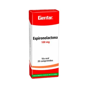 ESPIRONOLACTONA 100 MG 20 TABLETAS GF