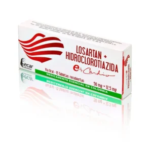 LOSARTAN 50 MG+HCT 12.5 MG 15 TBS EC