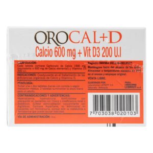 OROCAL D 30 TABLETAS MASTICABLES LP