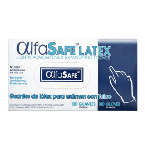 GUANTE EXAMEN ALFA LATEX 100 UND L