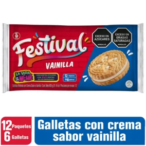 GALLETAS FESTIVAL VAINILLA 12 PAQ.6 UND
