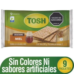 GALLETAS TOSH MIEL FIT 243 GRS 9 UND