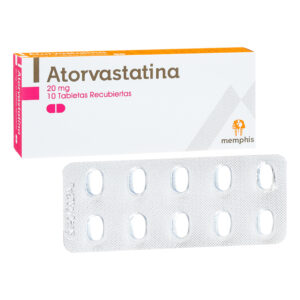 ATORVASTATINA 20 MG 10 TABLETAS MP