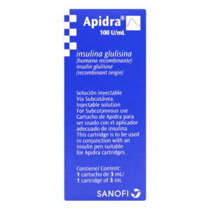 APIDRA 100U VIAL 3ML(R)(P)24072(SAV)(SC)