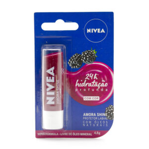PROT.LABIAL NIVEA BLACKBERRY SHINE MORA