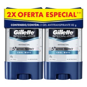 2 DTE.GILLETTE GEL COOL WAVE 82 GR