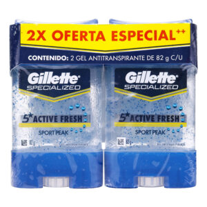 2 DTE.GILLETTE GEL SPORT PEAK 82 GR