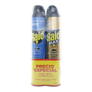 RAID ELIM VOL 400ML+RAID MAX 400ML P.E