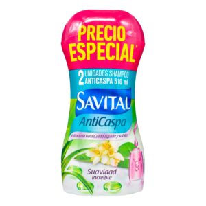 2 CHA.SAVITAL ANTICASPA TE Y SEDA 510 ML