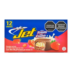CHOCOLAT.JET FRESAS CON CREMA 29G 12UNDS