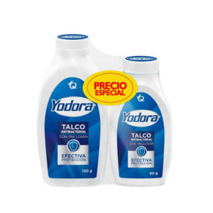 TALCO YODORA 120GR + TAL YODORA 90GR P.E