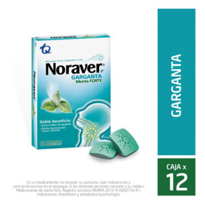 NORAVER PASTILLAS MENTA FORTE 12 TBS