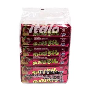 GALLETA WAFER LONCHERA FRESA 12 UND