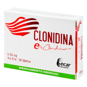 CLONIDINA 0.150 MG 60 TABLETAS EC