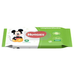 TOALLAS HUGGIES LIMPIEZA EFECTIVA 16UND
