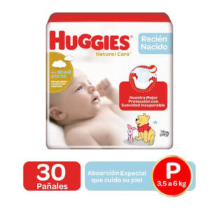 PAN.HUGGIES NAT.CARE ET.1 PEQ.30 UNDS