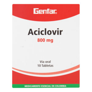 ACICLOVIR 800 MG 10 TABLETAS GF