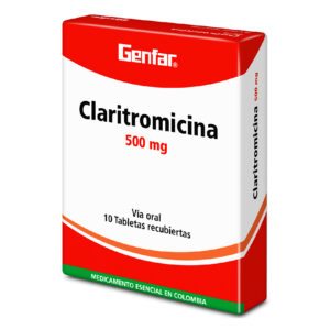 CLARITROMICINA 500 MG 10 TABLETAS GF