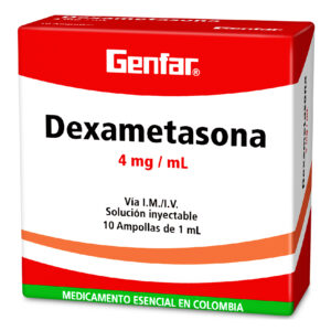 DEXAMETASONA 4 MG/1ML 10 AMPOLLAS GF