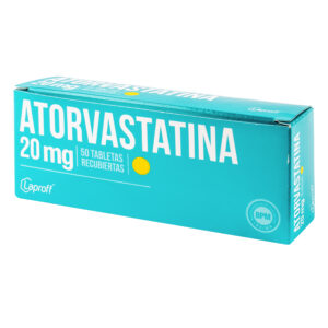 ATORVASTATINA 20 MG 50 TABLETAS LP