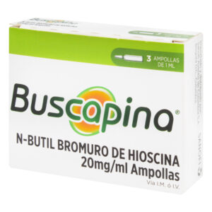 BUSCAPINA 20 MG 1 ML 3 AMPOLLAS
