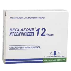 NIFEDIPINO BECLAZONE 30 MG 10 CAPSULAS