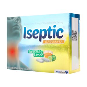 ISEPTIC MIEL LIMON CAJA 12 TABLETAS COA