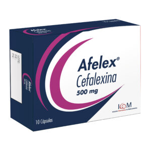 AFELEX 500 MG 10 CAPSULAS ICOM