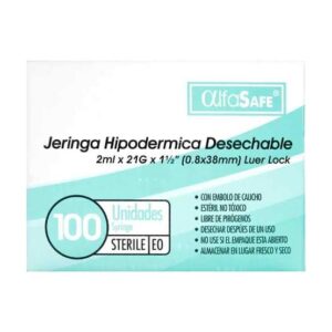 JERINGA ALFA 3P 2 ML 21 X 1 1/2 100 UND