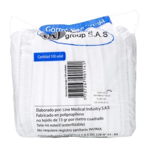 GORROS MEDILINE ORUGA BLANCO DES.12 UN