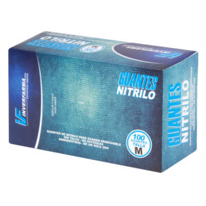 GUANTE NITRILO AZUL T.M CJ 100 UDS INVER
