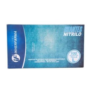 GUANTE NITRILO AZUL T.L CJ 100 UDS INVER