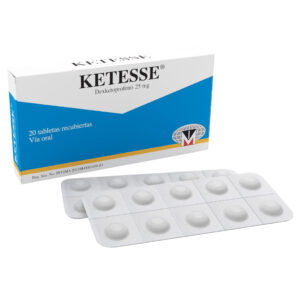 KETESSE 25 MG 20 COMPRIMIDOS (3%+)