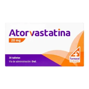 ATORVASTATINA 20 MG 30 TABLETAS