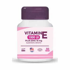 VITAMINA E 1000 U.I. ZINC 15 MG 50 CAPS.