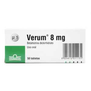 VERUM 8 MG 50 TABLETAS(A)(3%+)